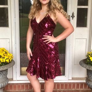 Sequined party or holiday dress